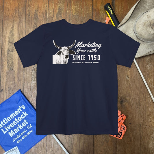 Cattlemen'sSince 1950 - Navy Unisex Pocket T-shirt