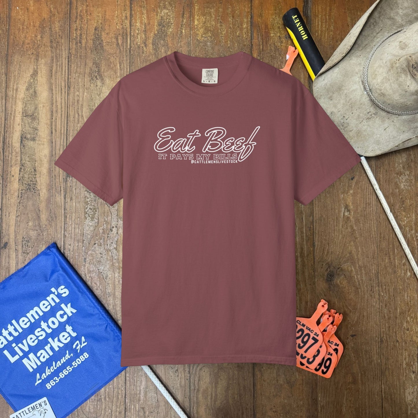 Eat Beef, it pays my bills | Comfort Colors Garment-Dyed T-shirt
