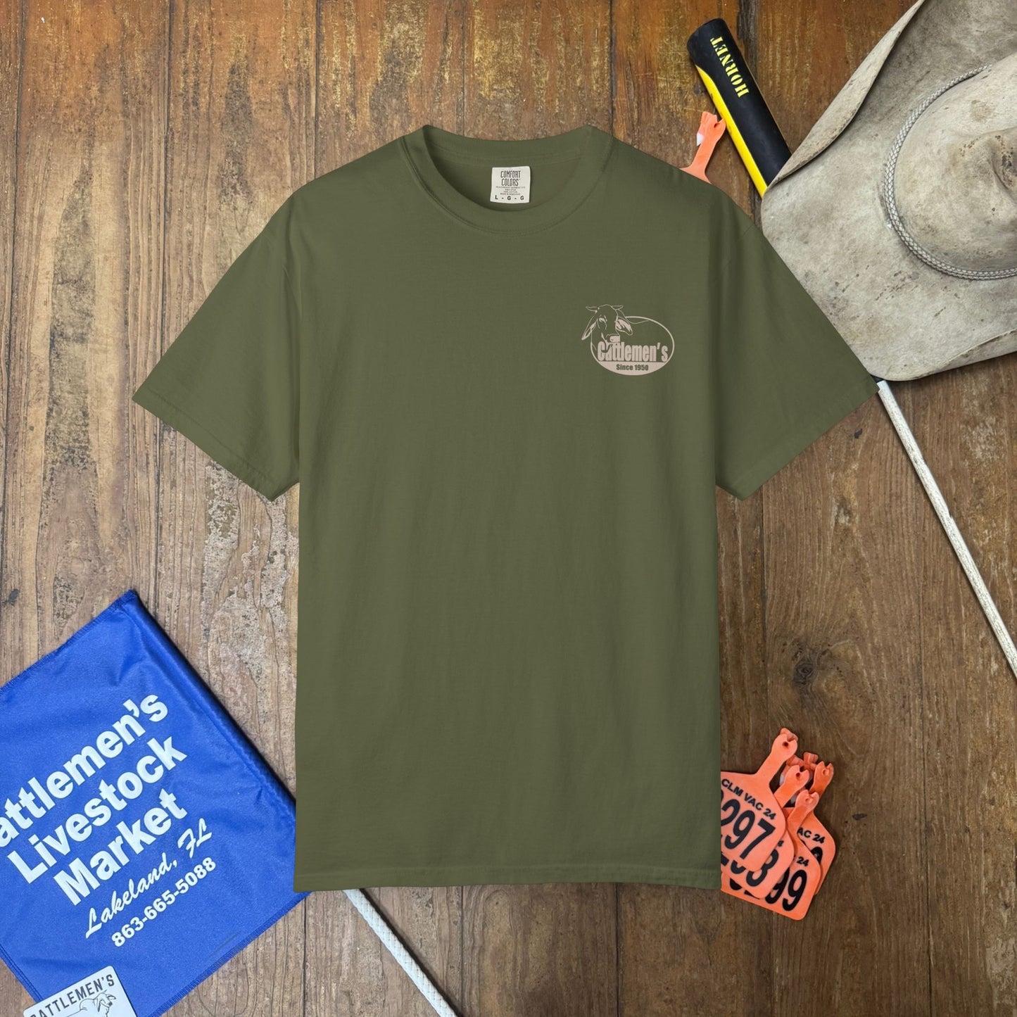 SAVE THE FLORIDA COWBOY | Comfort Colors tee - Olive