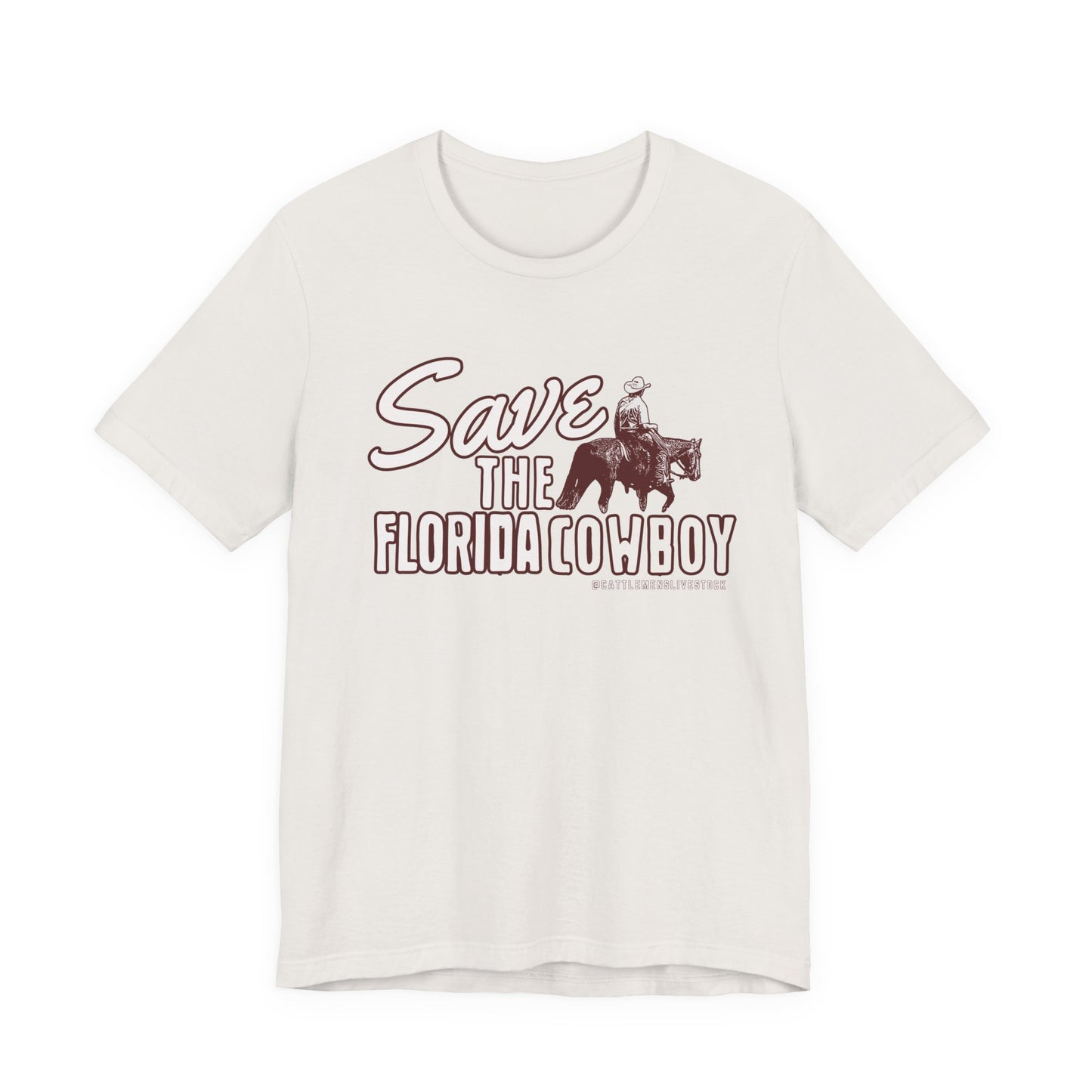 SAVE THE FLORIDA COWBOY | Vintage White BELLA CANVAS Tee