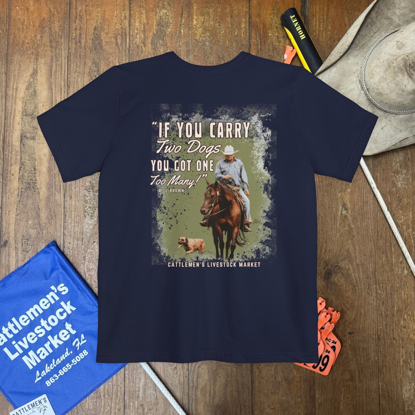 If you carry two dogs -Unisex Pocket T-shirt