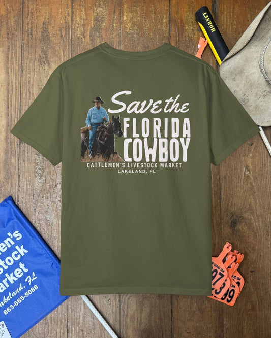 SAVE THE FLORIDA COWBOY | Comfort Colors tee - Olive