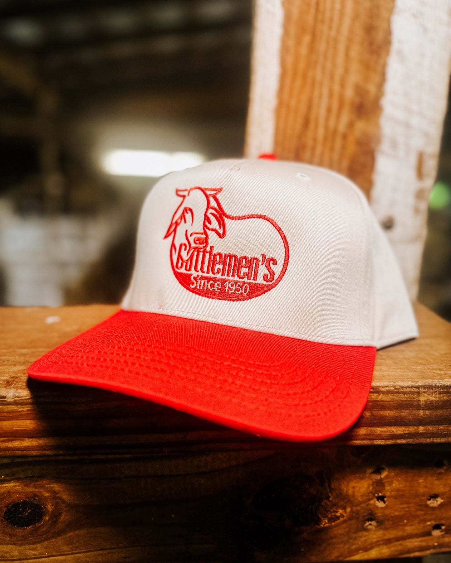 Cattlemen's Hat - natural/ Red