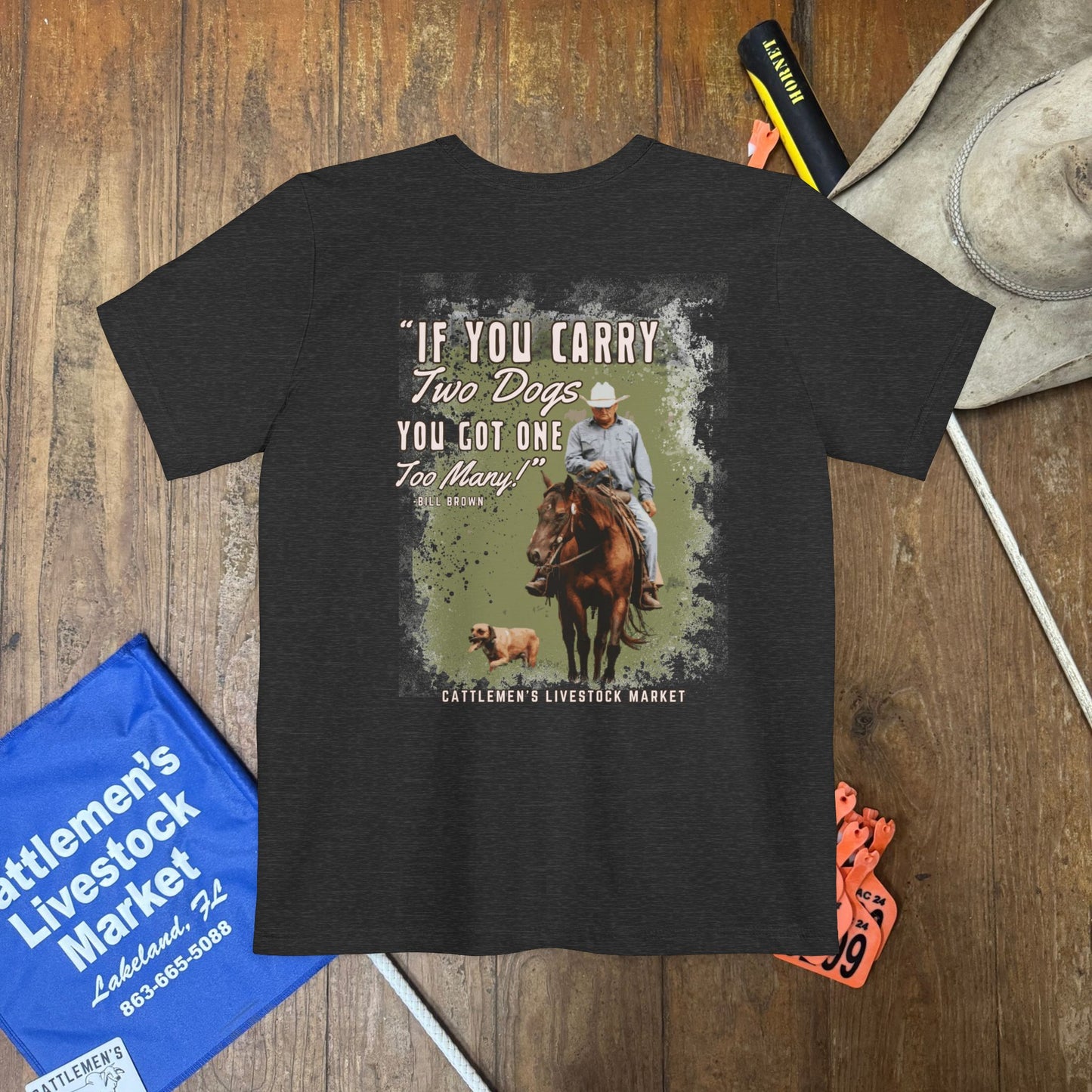 If you carry two dogs -Unisex Pocket T-shirt