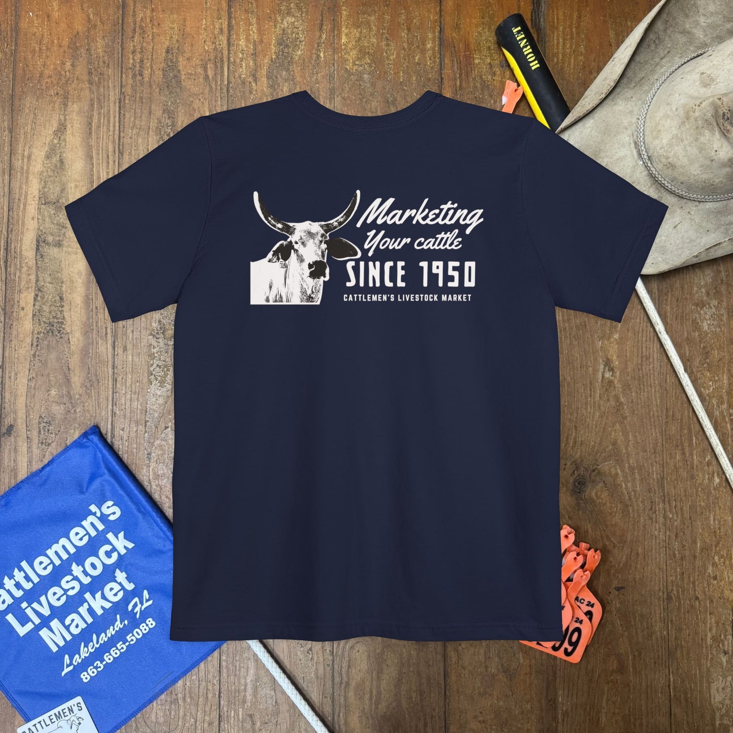 Cattlemen'sSince 1950 - Navy Unisex Pocket T-shirt