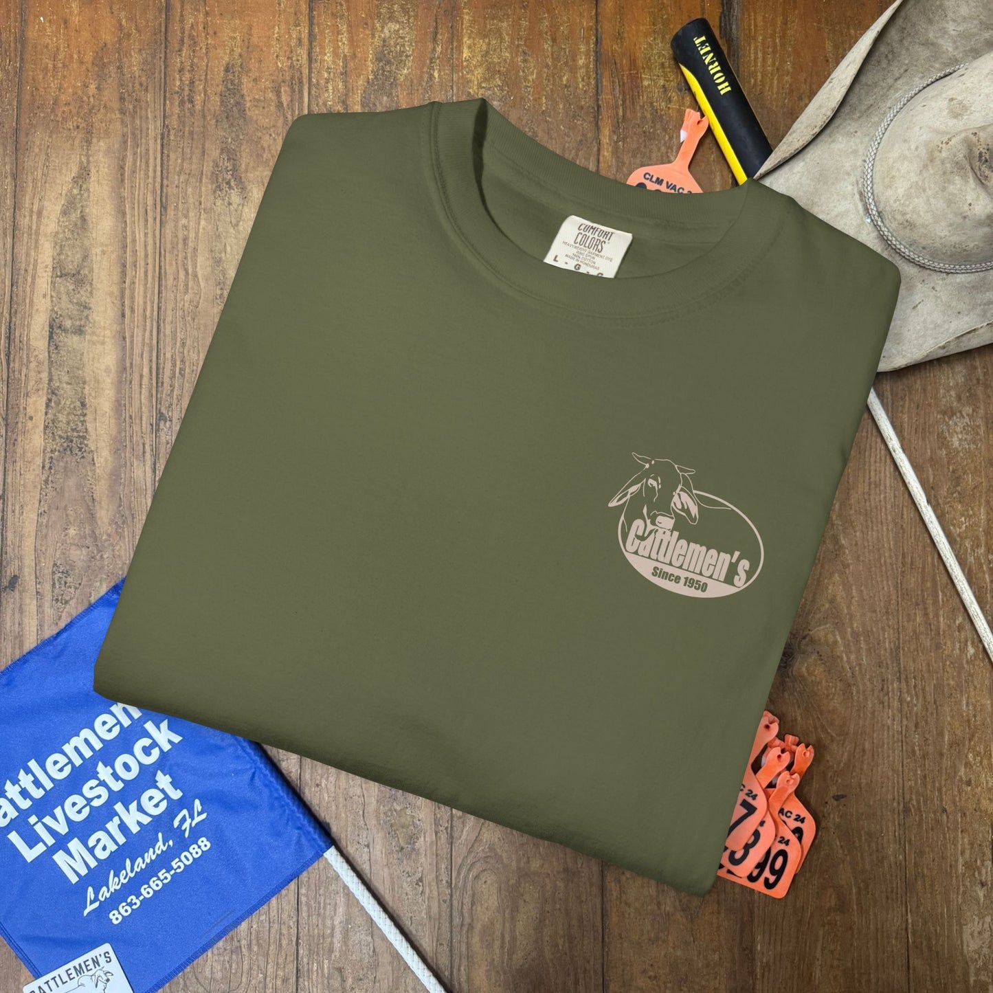 SAVE THE FLORIDA COWBOY | Comfort Colors tee - Olive