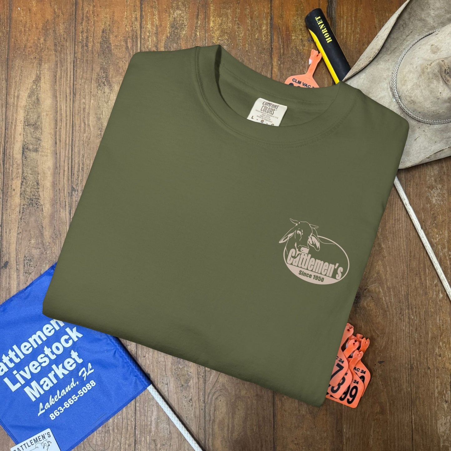 SAVE THE FLORIDA COWBOY | Comfort Colors tee - Olive
