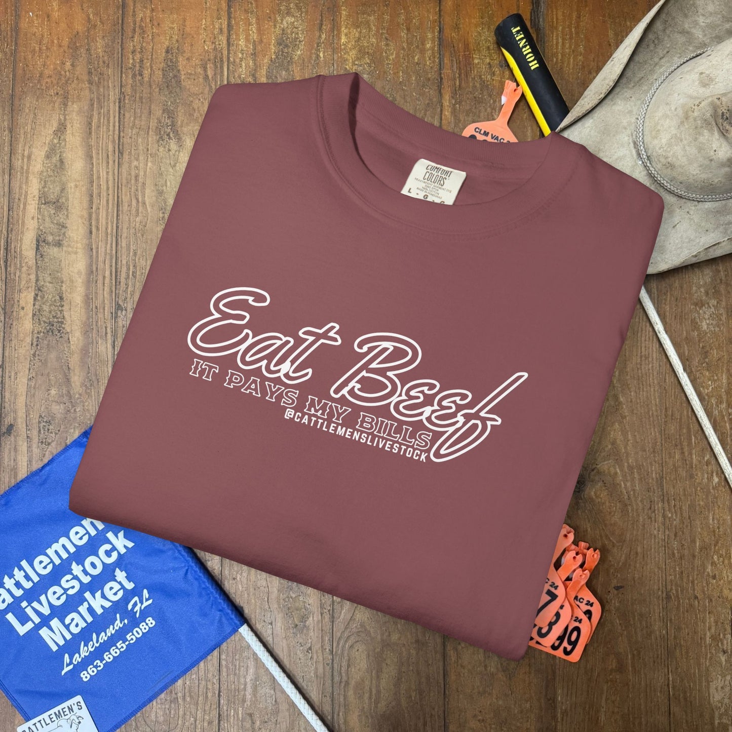 Eat Beef, it pays my bills | Comfort Colors Garment-Dyed T-shirt