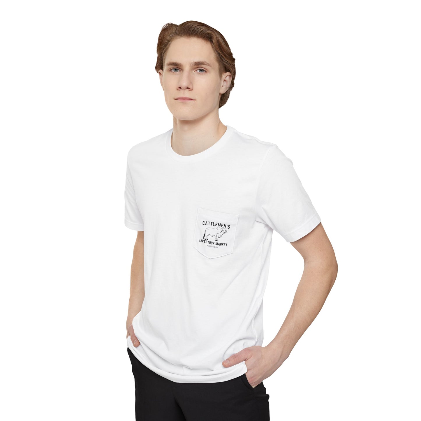More Cowboy Than you - WHITE Unisex Pocket T-shirt