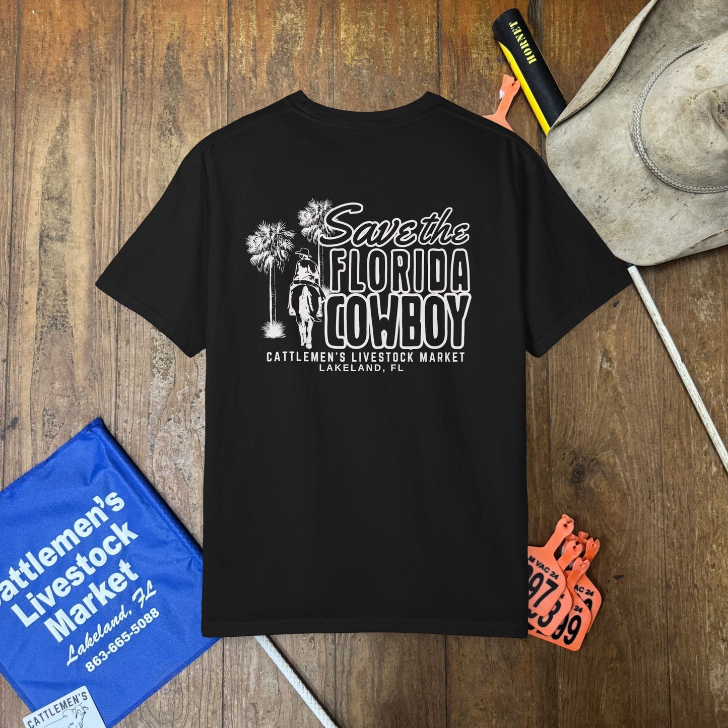 SAVE THE FLORIDA COWBOY | Comfort Colors tee | Front & Back