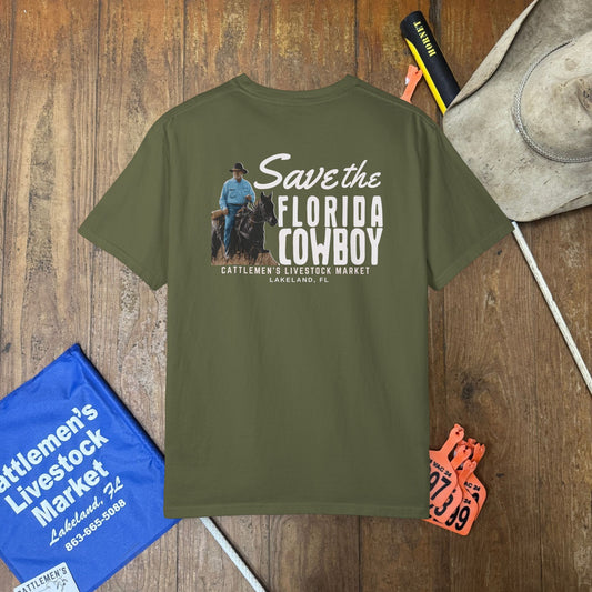 SAVE THE FLORIDA COWBOY | Comfort Colors tee - Olive