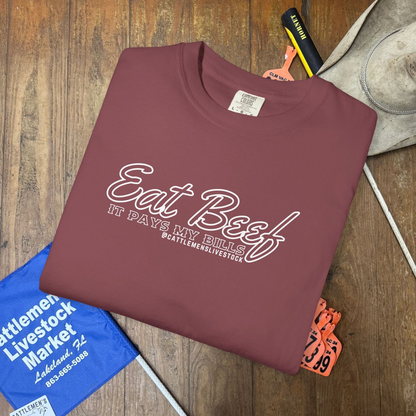 Eat Beef, it pays my bills | Comfort Colors Garment-Dyed T-shirt