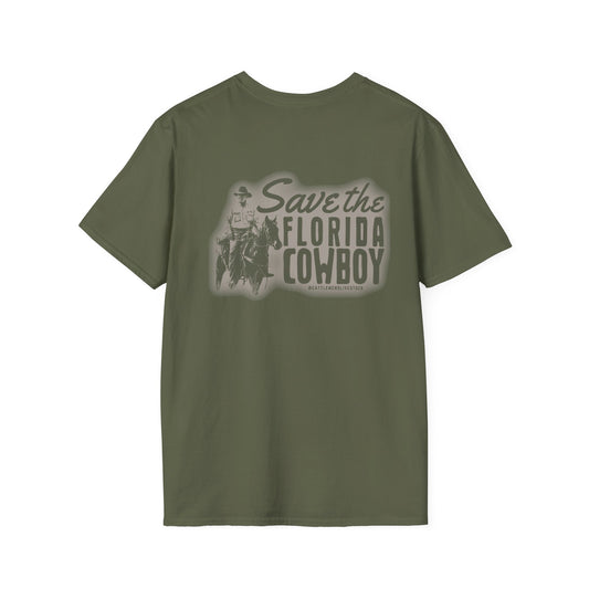 Save the Florida Cowboy | Olive | Unisex Softstyle T-Shirt