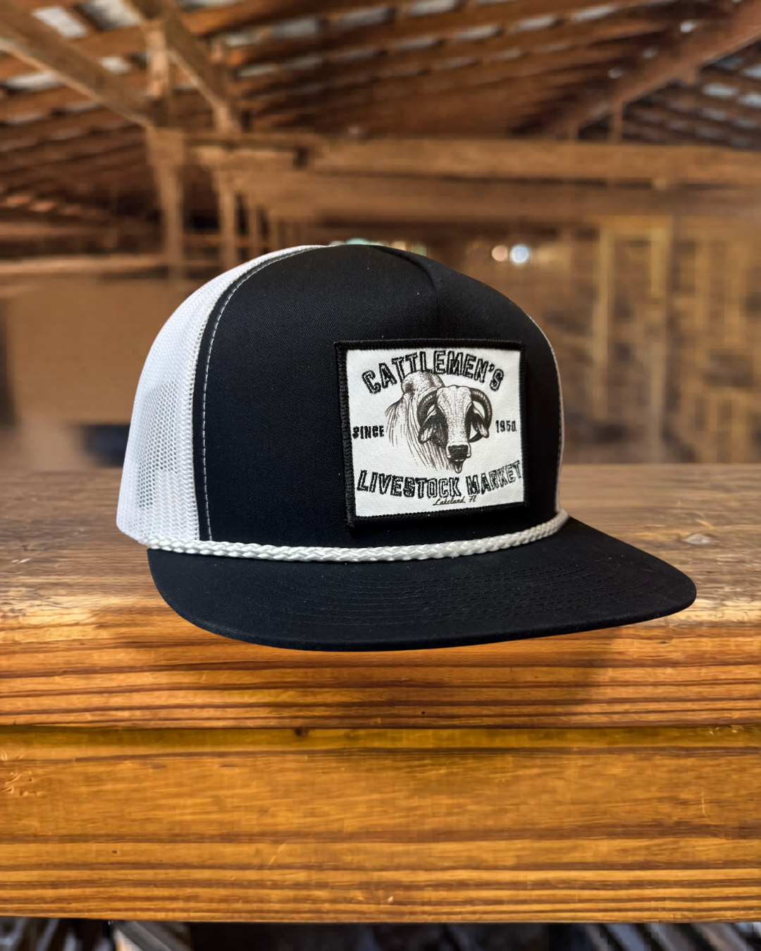 Cattlemen's Patch Hats - Black & White