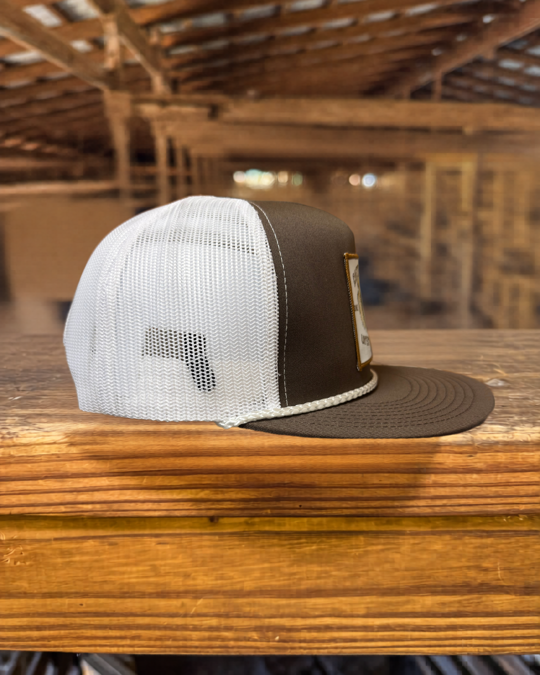The Cattlemen's Patch Hats -Brown & white