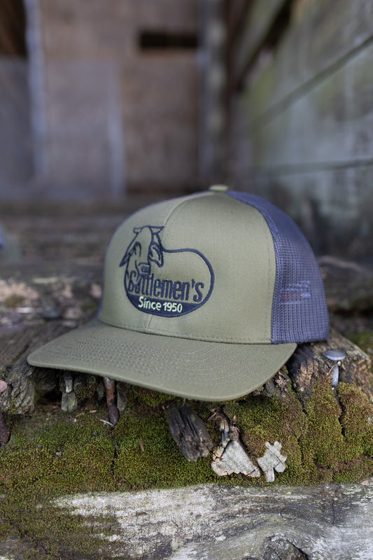 Cattlemen's Hat - Olive & Black