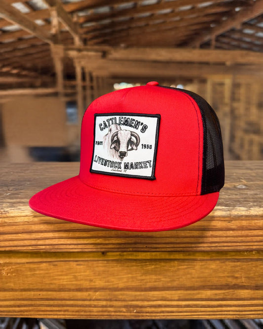 Cattlemen's Patch Hats - Red & Black