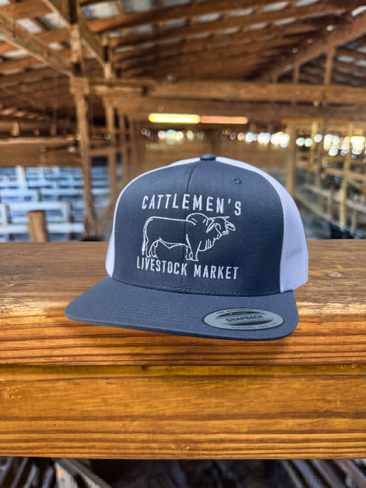 Cattlemen's Old School Logo Hat - Navy & white
