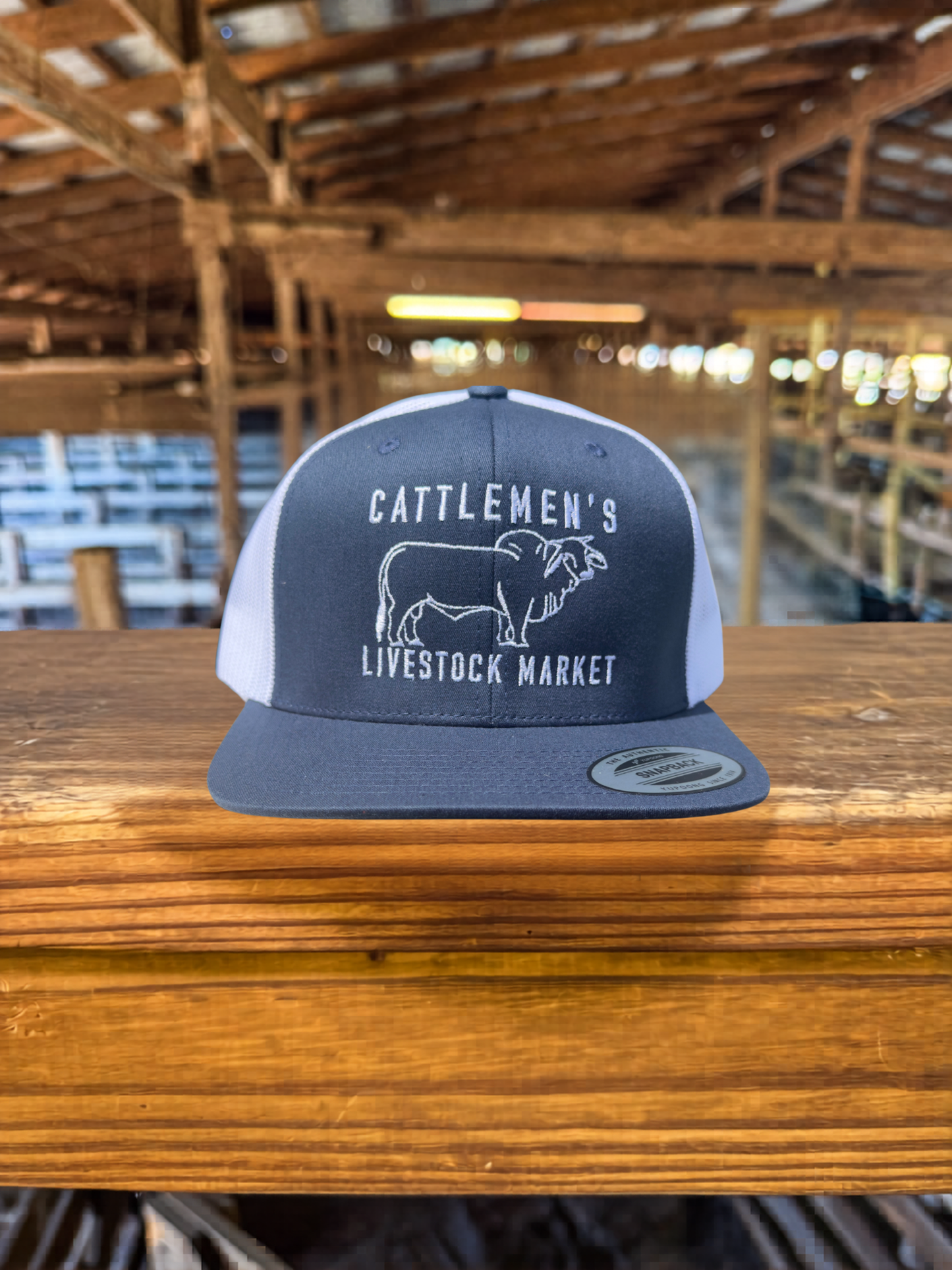 Cattlemen's Old School Logo Hat - Navy & white