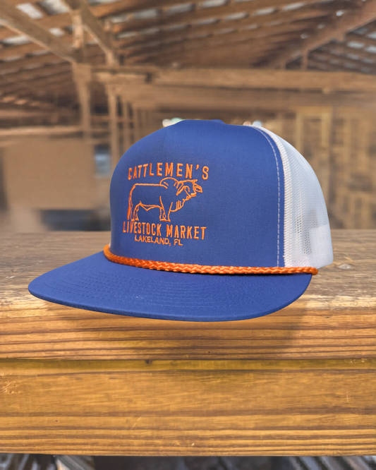 Cattlemen's Old School Logo Hat - UF Orange & Blue